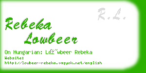 rebeka lowbeer business card